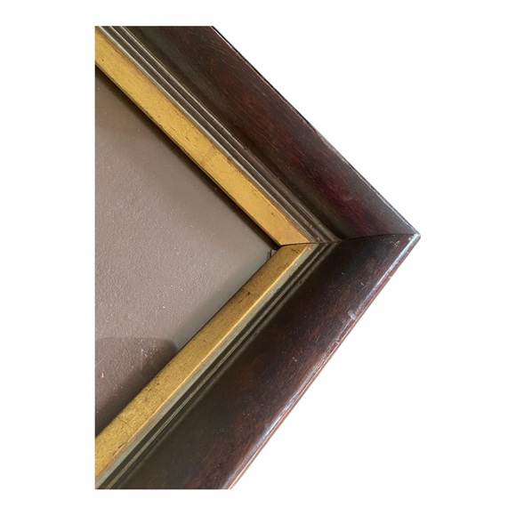 Vintage Handmade MCM 60s/70s Floral Painting with Wooden Frame Retro - Picture 4 of 7